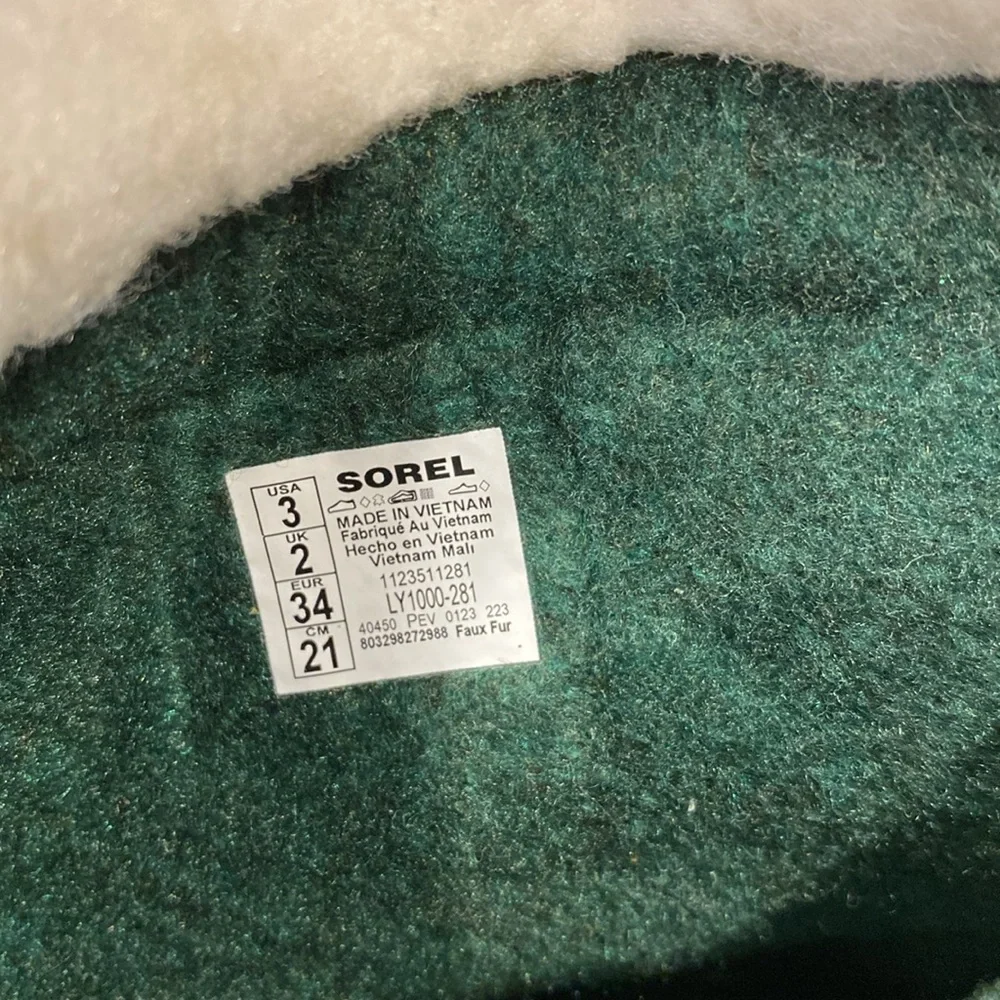 NWT Sorel Caribou Winter Waterproof Boots Youth 3 1123511 Faux Fur FLAWS  No Box - Picture 5 of 17